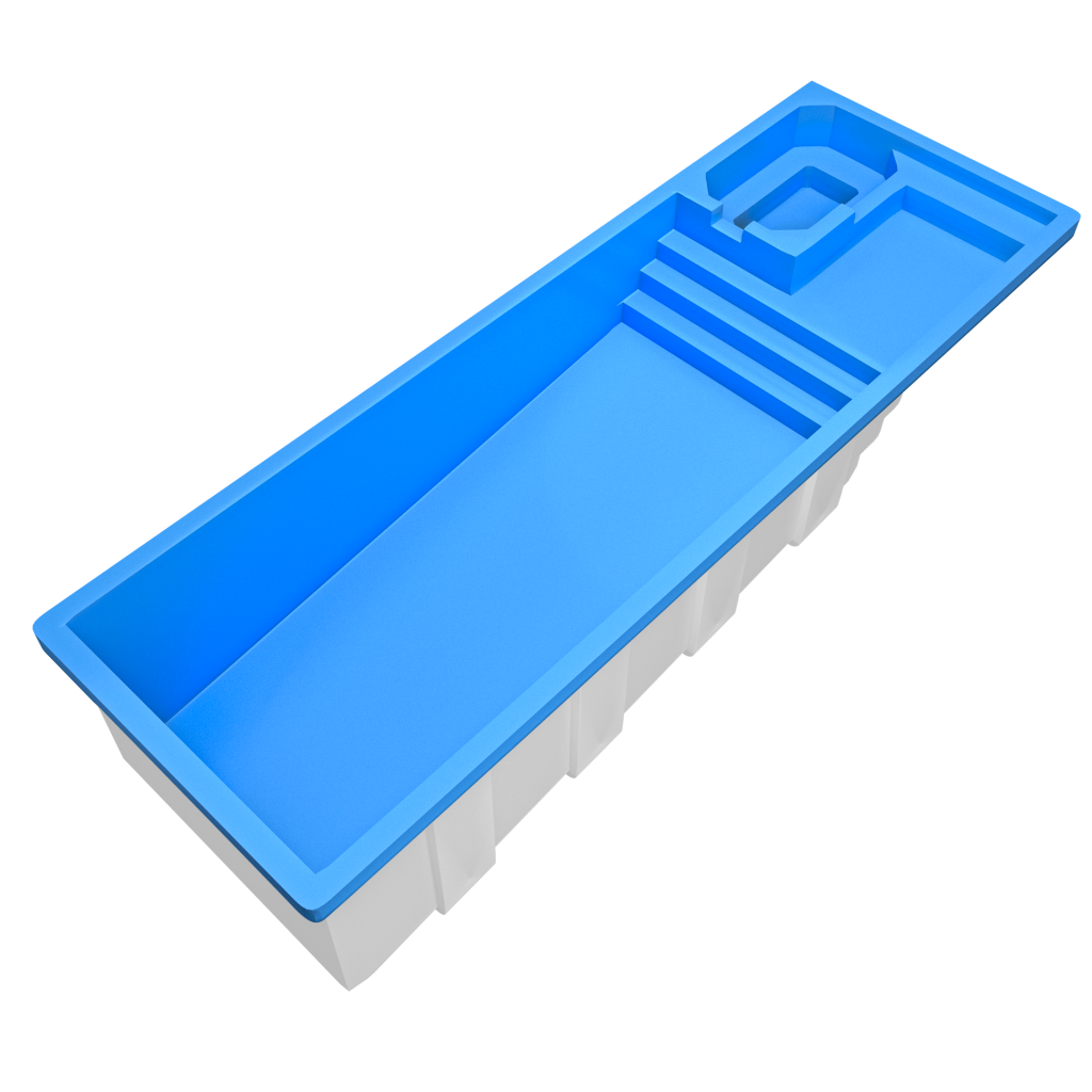 Rectangular con jacucci  10.5 x 3.5  Prof: 1.3 a 2